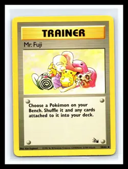 🔥 MR FUJI TRAINER NON HOLO FOIL 1999 POKEMON TCG VINTAGE CARD # 58/62 - Image 1