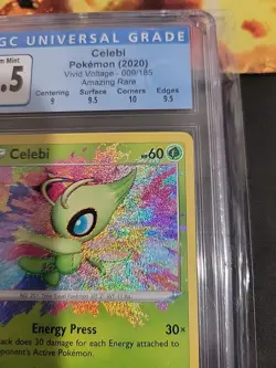 Pokemon TCG Celebi Vivid Voltage 009/185 Rare Card Old CGC 9.5 - Image 4