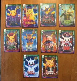 Pokemon Pikachu Cosplay Non-Tcg/Fan Art 10 Random Cards - Image 1