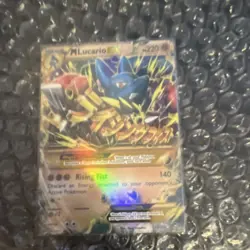Pokemon M Lucario EX & Primal Groudon EX Holo EX Card Lot - 2 English Cards - Image 1
