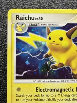 Pokemon RAICHU Card 15/123 HOLO Rare Mysterious Treasures MP Moderate Play TCG - Image 3