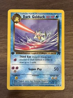 Pokemon Card - Dark Golduck Team Rocket 37/82 Uncommon 1st Edition NM - Image 1