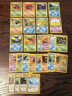 1st Ed & Unlimited Fossil WOTC Pokemon Card Lot Kabuto Psyduck Slowpoke - Image 1