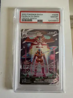 DEOXYS GG45/GG70 GALARIAN GALLERY HOLO CROWN ZENITH POKEMON PSA 10 GEM MINT - Image 1