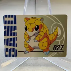 Sandshrew 027 Mini Carddass Animation Version Pokemon Japanese ~ MP - Image 1