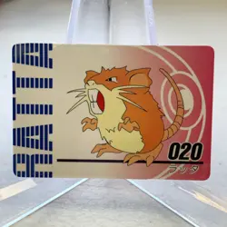 Raticate 020 Mini Carddass Animation Version Pokemon Japanese ~ MP - Image 1