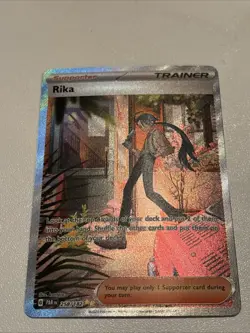 Pokemon Rika Special Illustration Rare Holo 258/182 SV04: Paradox Rift English - Image 3