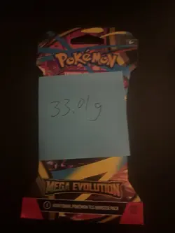 (VERY HEAVY) 33.01g Pokemon TCG Mega Evolution Sleeved Booster Pack (SEALED)✅ - Image 3