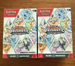 2 Pokemon TCG Scarlet & Violet Prismatic Evolutions Booster Bundle New & Sealed - Image 1