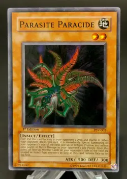 Yu-Gi-Oh Parasite Paracide PSV-003 1st Edition Super Rare Pharaoh's Servant NM - Image 1