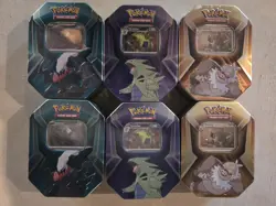 Pokemon TCG Triple Whammy Tins Set Collector Tins (Set of 6) Factory Sealed. - Image 1