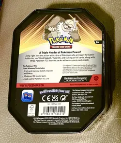 Pokemon Trading Card Game Triple Whammy Collector Tins Set Of 3 Factory Sealed. - Image 2