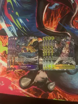 Trafalgar Law & Rosinate P-093/OP12-108 One Piece Promotion Cards 4 Each - Image 1