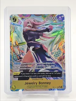 JEWELRY BONNEY 2025 ONE PIECE CARRYING SUPER RARE ALT ART #OP13-108 Q0646 - Image 1