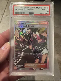 Pokemon - 2017 Sun & Moon - Full Art - TEAM SKULL GRUNT #149 GEM MINT PSA 10 - Image 2