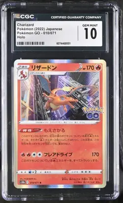 Charizard CGC 10 Gem Mint Japanese Graded 2022 Pokemon GO Holo 010/071 - Image 3