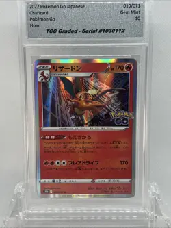 2022 Pokemon Go Japanese Charizard Holo 010/071 TCC Graded Gem Mint 10 - Image 1