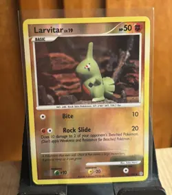Pokemon Larvitar Reverse Holo Diamond & Pearl Stormfront 63/100 LP - Image 1