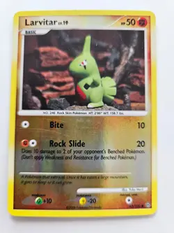 Pokemon Larvitar Reverse Holo Diamond & Pearl Stormfront 63/100 LP - Image 1