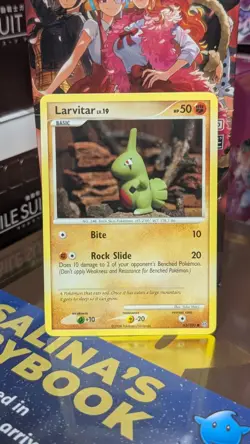 Pokemon TCG 2008 Larvitar Stormfront 63/100 Regular Common - Yuka Morii - Image 1