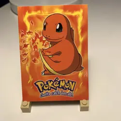Pokemon Topps 1999 TV Animation Episode Card E4 Charmander #04 Blu Logo Non Holo - Image 1