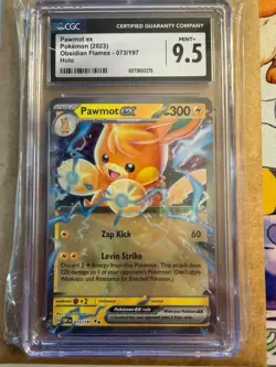 CGC 9.5 | Pawmot ex 073/197, Holo, Obsidian Flames 2023, Pokemon TCG Cards - Image 1