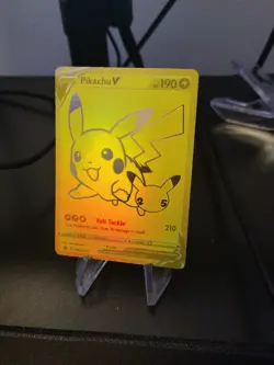 Pikachu V SWSH145 SWSH: Sword & Shield Promo Cards Gold Full Art Holo - Image 2