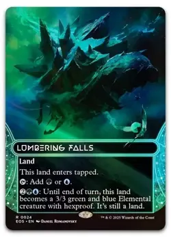 Lumbering Falls (0024) (Borderless) #24 (Foil) NM Edge of Eternities Magic MTG - Image 1