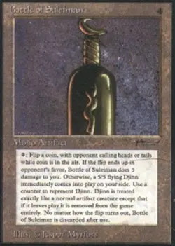 Damaged, English MTG Regular Bottle of Suleiman Arabian Nights Magic the Gatheri - Image 1