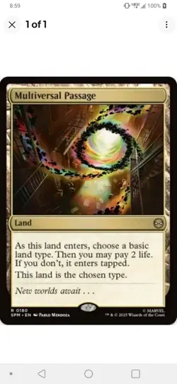 1 x Multiversal Passage - Spider-Man RARE Magic Land! NM Mint - Image 1