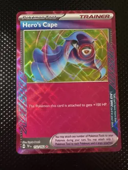 Pokemon TCG Hero's Cape 152/162 Temporal Forces Ace Spec Rare Holo Card - Image 1