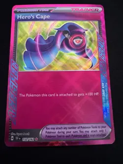 Pokemon TCG Hero's Cape 152/162 Temporal Forces Ace Spec Rare Holo Card - Image 1