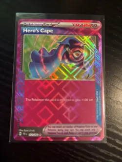 Pokemon TCG Hero's Cape 152/162 Temporal Forces Ace Spec Rare Holo Card - Image 1