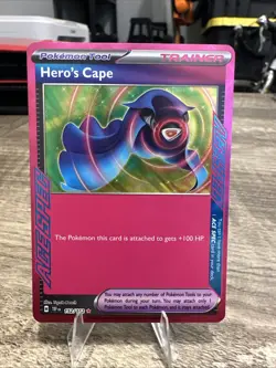 Pokemon TCG Hero's Cape 152/162 Temporal Forces Ace Spec Rare Holo Card - Image 1
