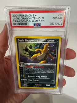 PSA 8 Pokemon Dark Dragonite Team Rocket Returns Cosmos Holo TRR 15 - Image 2