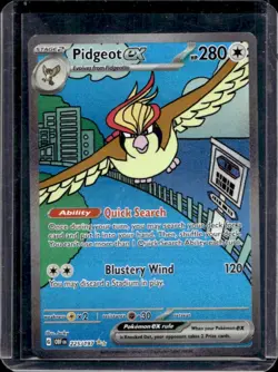 2023 Pokemon SV Obsidian Flames OBF EN Pidgeot ex #225/197 - Image 1