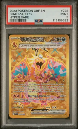 Charizard Ex 228 Pokemon Obf En-Obsidian Flames Hyper Rare NM PSA 9 - Image 1