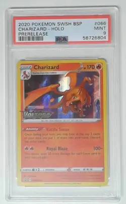 1x V0038: 2020 Charizard - SWSH066 - Prerelease - Holo Rare - SWSH: PSA: 9: MIN - Image 1