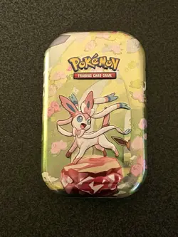 *EMPTY!!* Pokemon Prismatic Mini Tin Sylveon w/ Sticker and Coin - Image 5