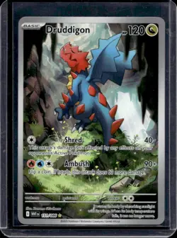 2025 Pokemon White Flare Druddigon Illustration Rare #151/086 - Image 1