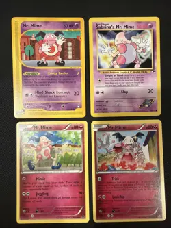 Pokemon TCG Mr. Mime Vintage Lot Of 4 - Image 1
