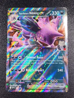 Team Rocket's Nidoking ex 217 SVP Black Star Promo Pokemon TCG NM/M - Image 1