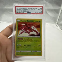 2017 POKEMON SUN & MOON SHINING LEGENDS #9 SHINING GENESECT-HOLO PSA 9 - Image 2