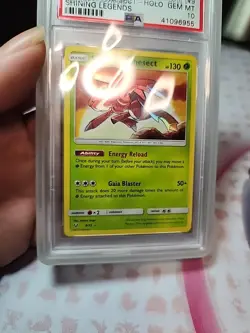 2017 POKEMON SUN & MOON SHINING LEGENDS #9 SHINING GENESECT-HOLO PSA 10 - Image 2