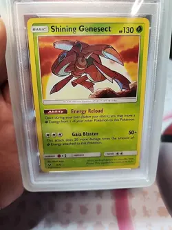 2017 POKEMON SUN & MOON SHINING LEGENDS #9 SHINING GENESECT-HOLO PSA 10 - Image 3