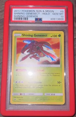 2017 POKEMON SUN & MOON SHINING LEGENDS #9 SHINING GENESECT-HOLO PSA 10 - Image 1