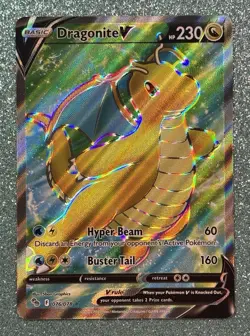 DRAGONITE V - Pokemon GO, Full Art, Ultra Holo Rare, NM/M, 076/078 (Pokemon TCG) - Image 1