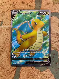 Pokemon Card TCG - Dragonite V 076/078 Full Art Ultra Rare Pokemon GO Near Mint - Image 1
