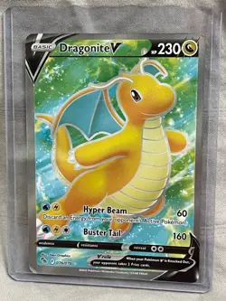 Pokemon Card TCG - Dragonite V 076/078 Full Art Ultra Rare Pokemon GO Near Mint - Image 1