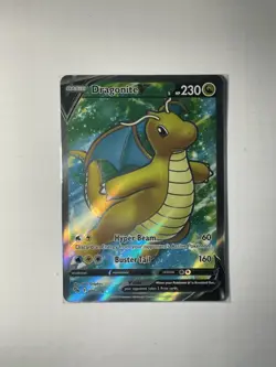 Pokemon TCG Dragonite v Full Art Holo Ultra Rare Card Pokemon Go 076/078 NM - Image 1